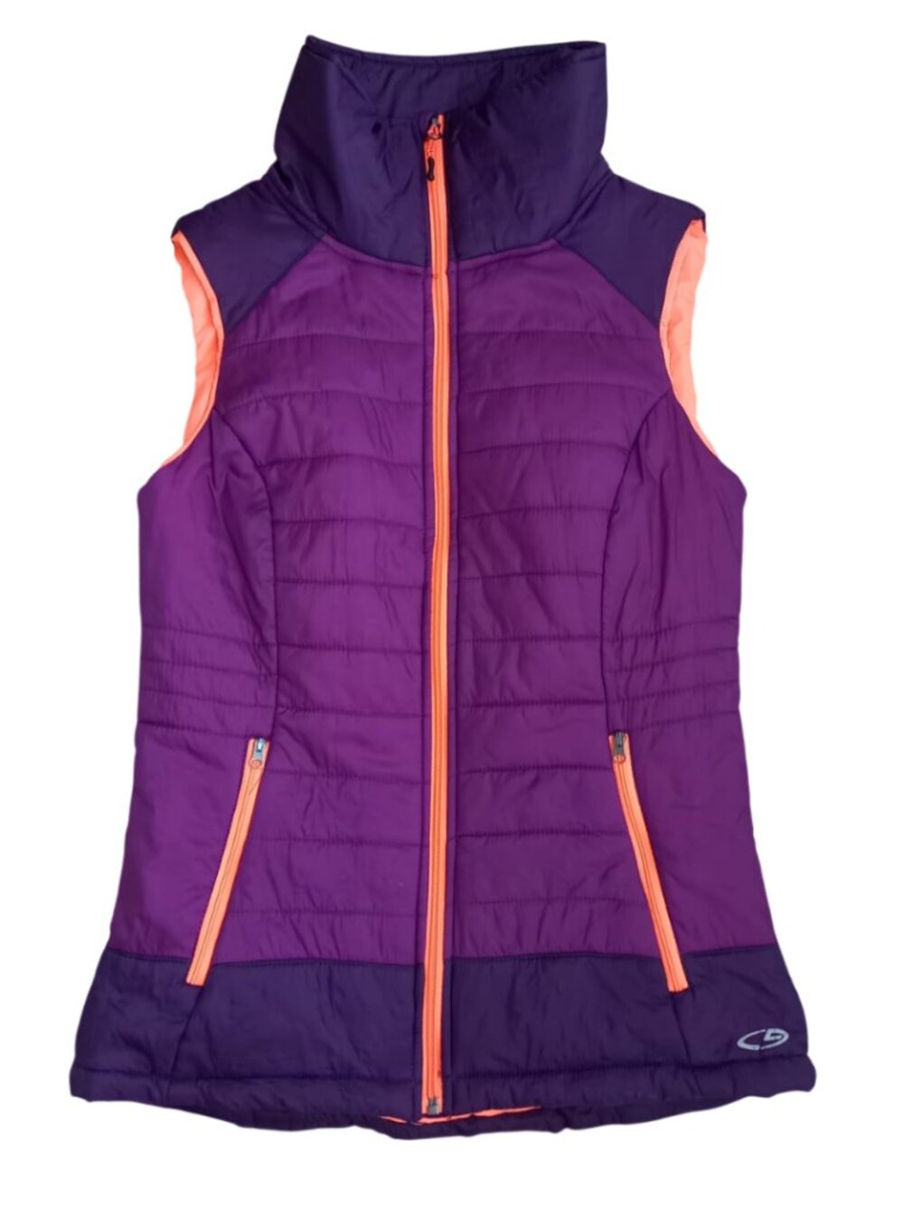 Champion Purple Orange Quilted Puffer Vest Women S